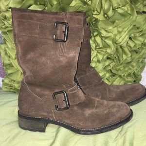 Paul Green Brown Suede Zipper Boots US 8
